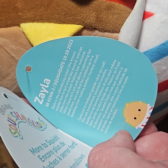 SQUISHMALLOWS ZAYLA PLUSH: 8 IN: NEW WITH TAGS - Picture 6 of 6